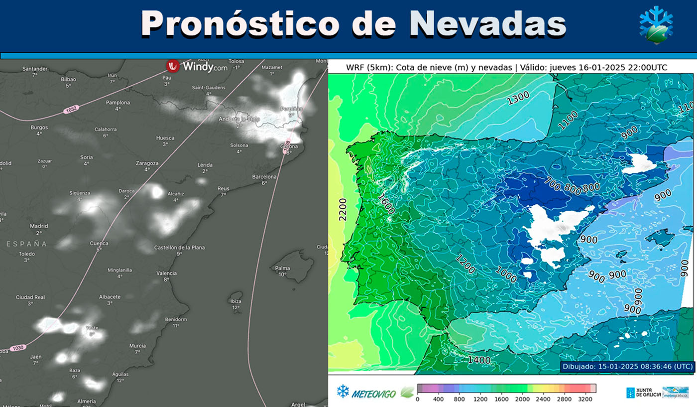 Cota de nieve mapa