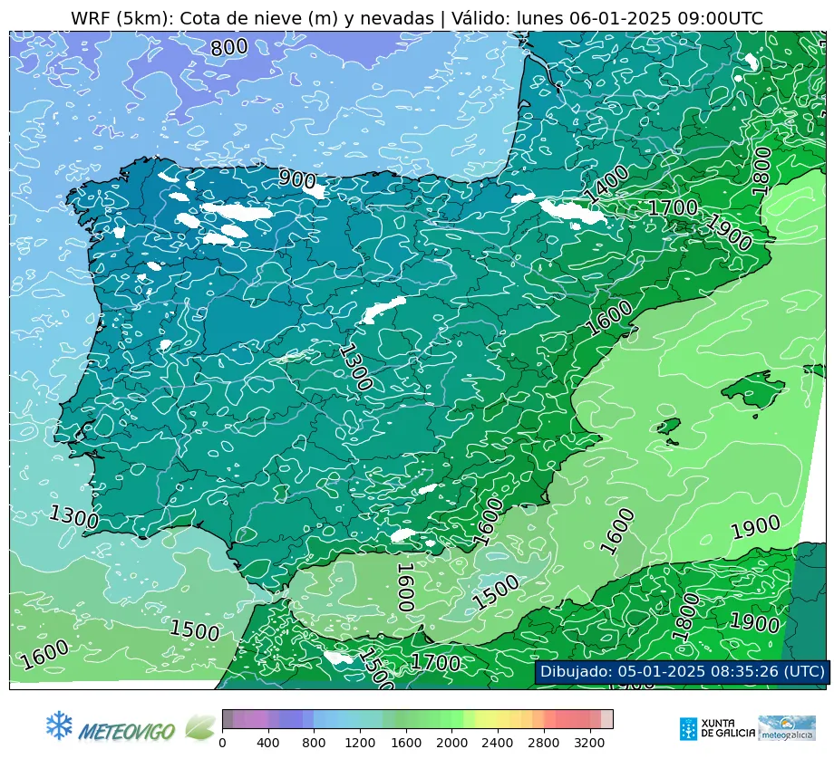 Mapa cota de nieve