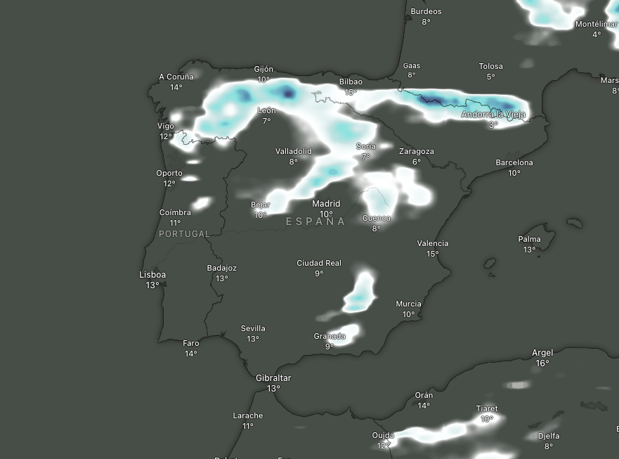 Mapa de nieve nueva 
