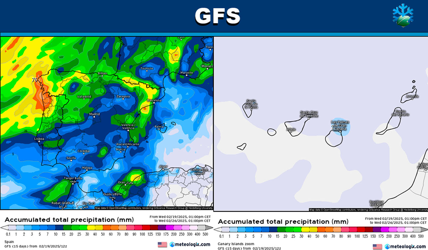 GFS lluvias