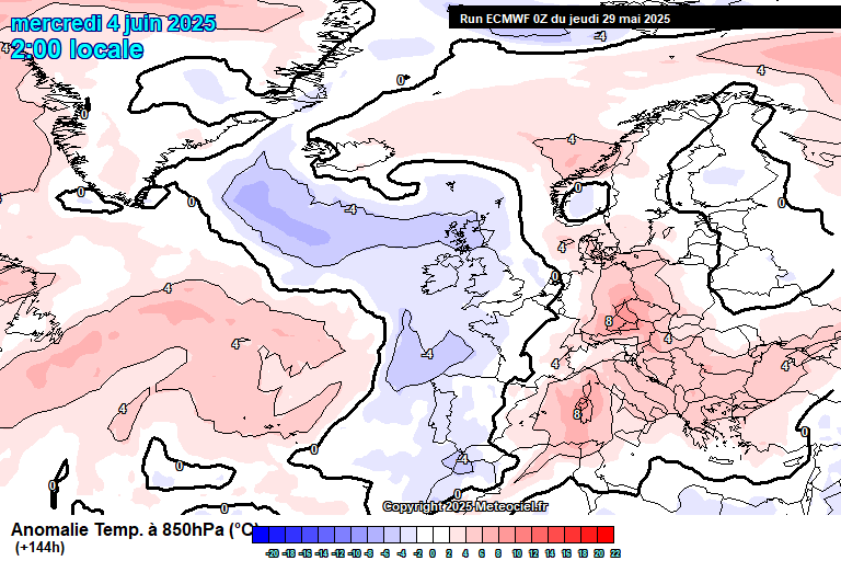 ECMWF anomalías térmicas