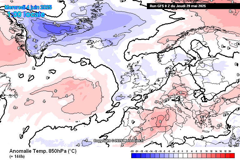 GFS anomalías térmicas