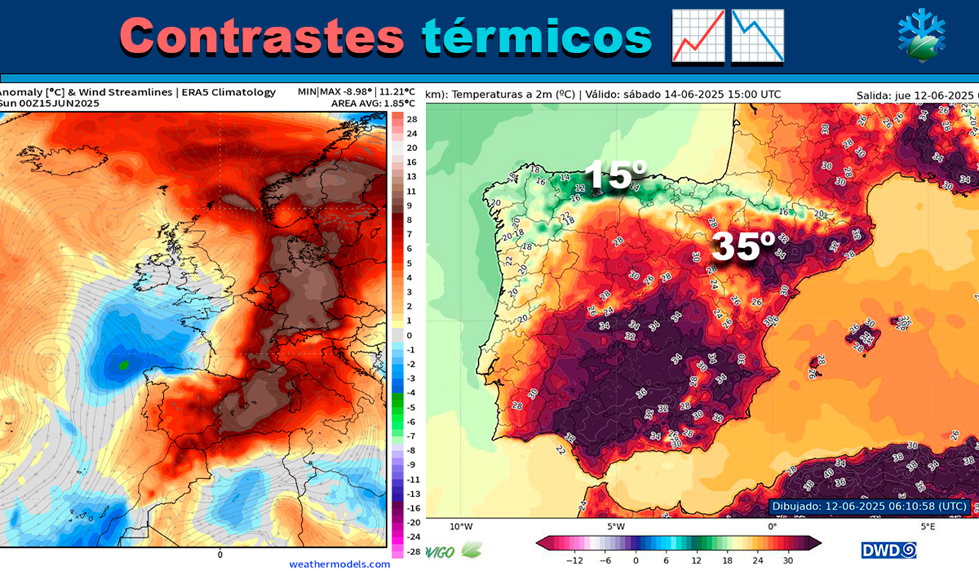 Contrastes térmicos muy marcados