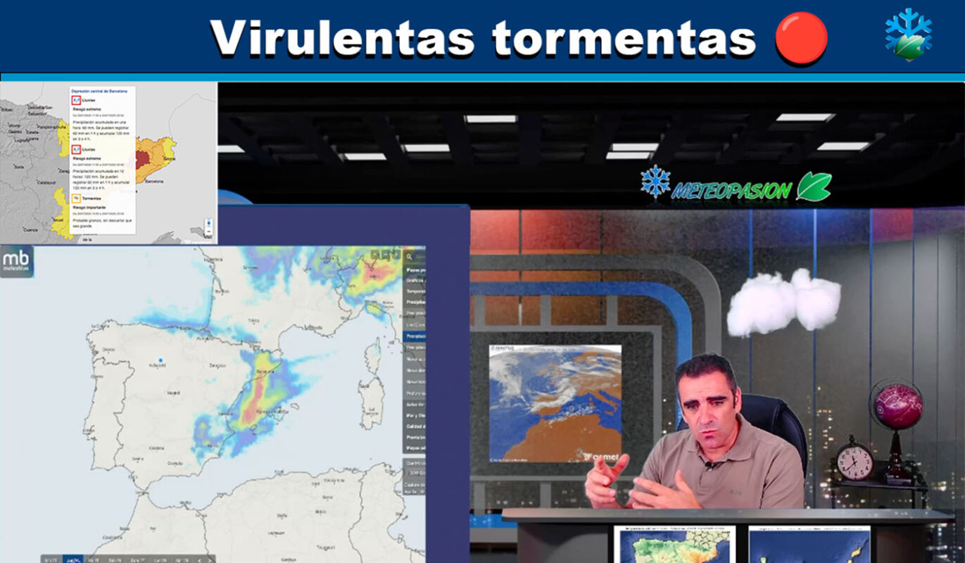 Fuertes tormentas aviso rojo EspaƱa