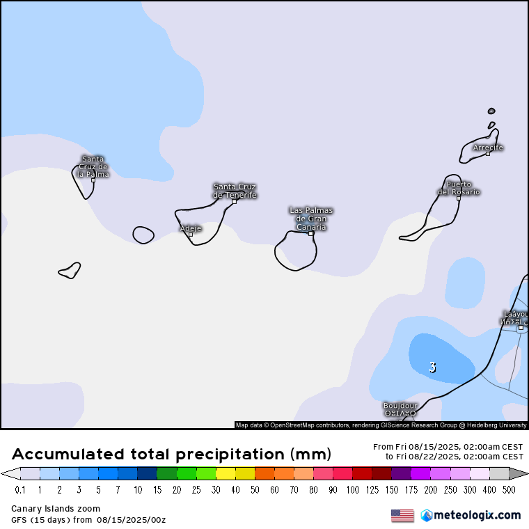 GFS lluvias Canarias