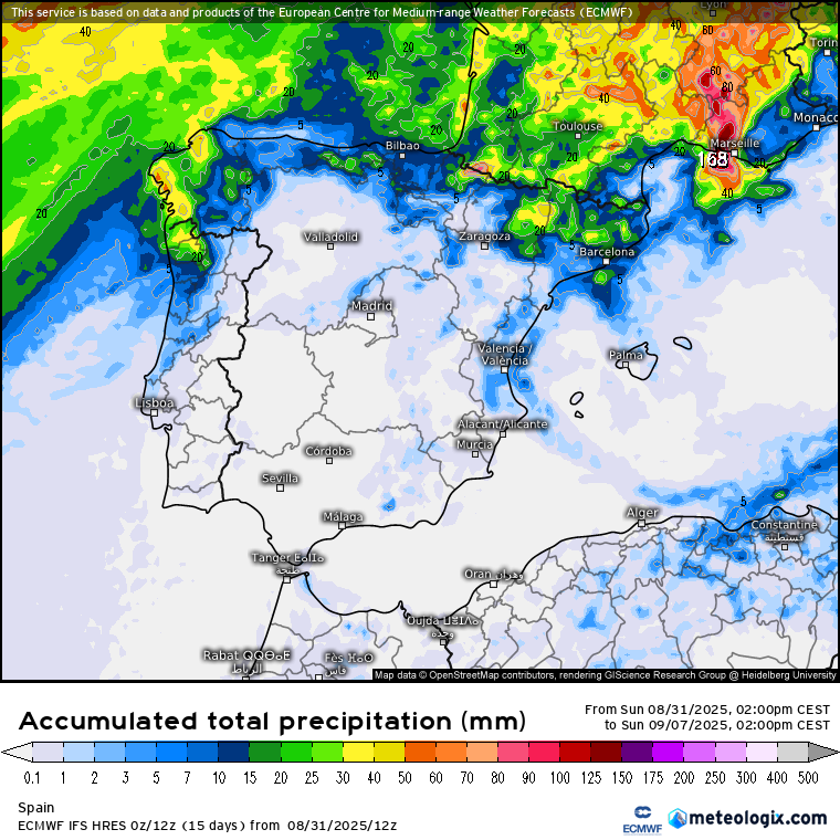 ECMWF lluvias 
