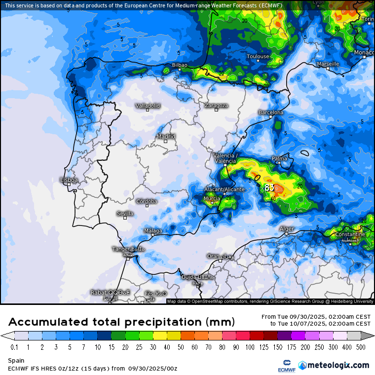 ECMWF lluvias 