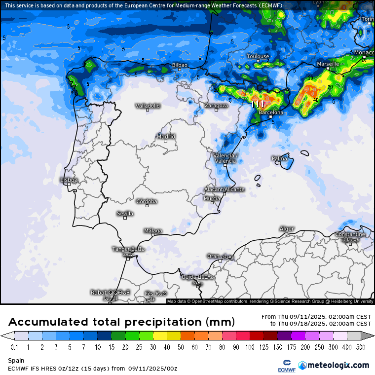 ECMWF lluvias Canarias 