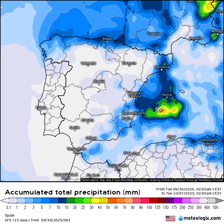GFS lluvias 