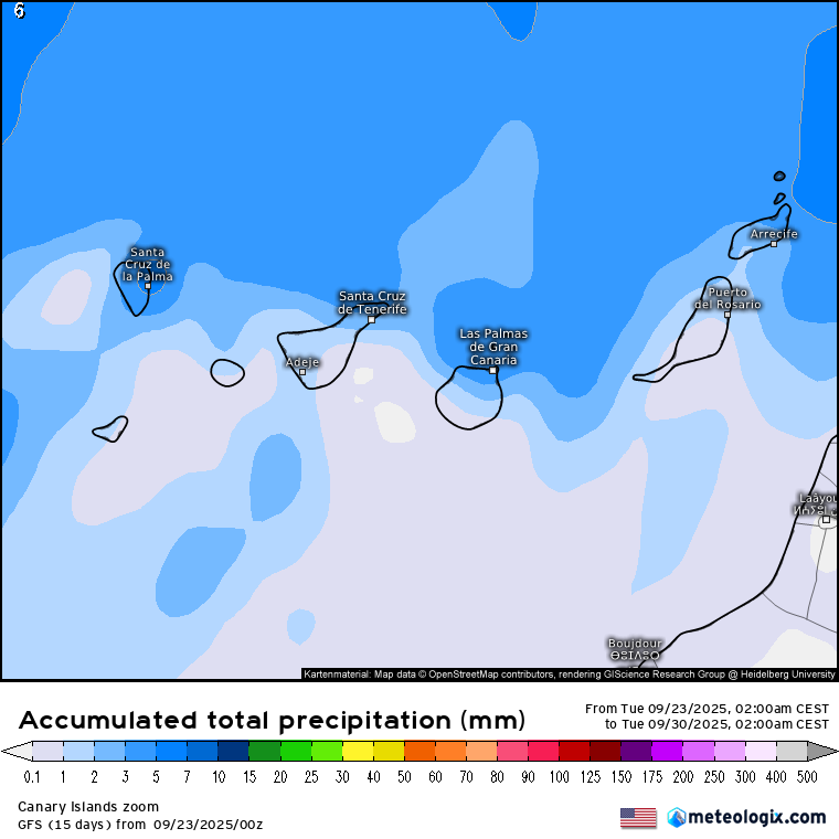 GFS lluvias Canarias