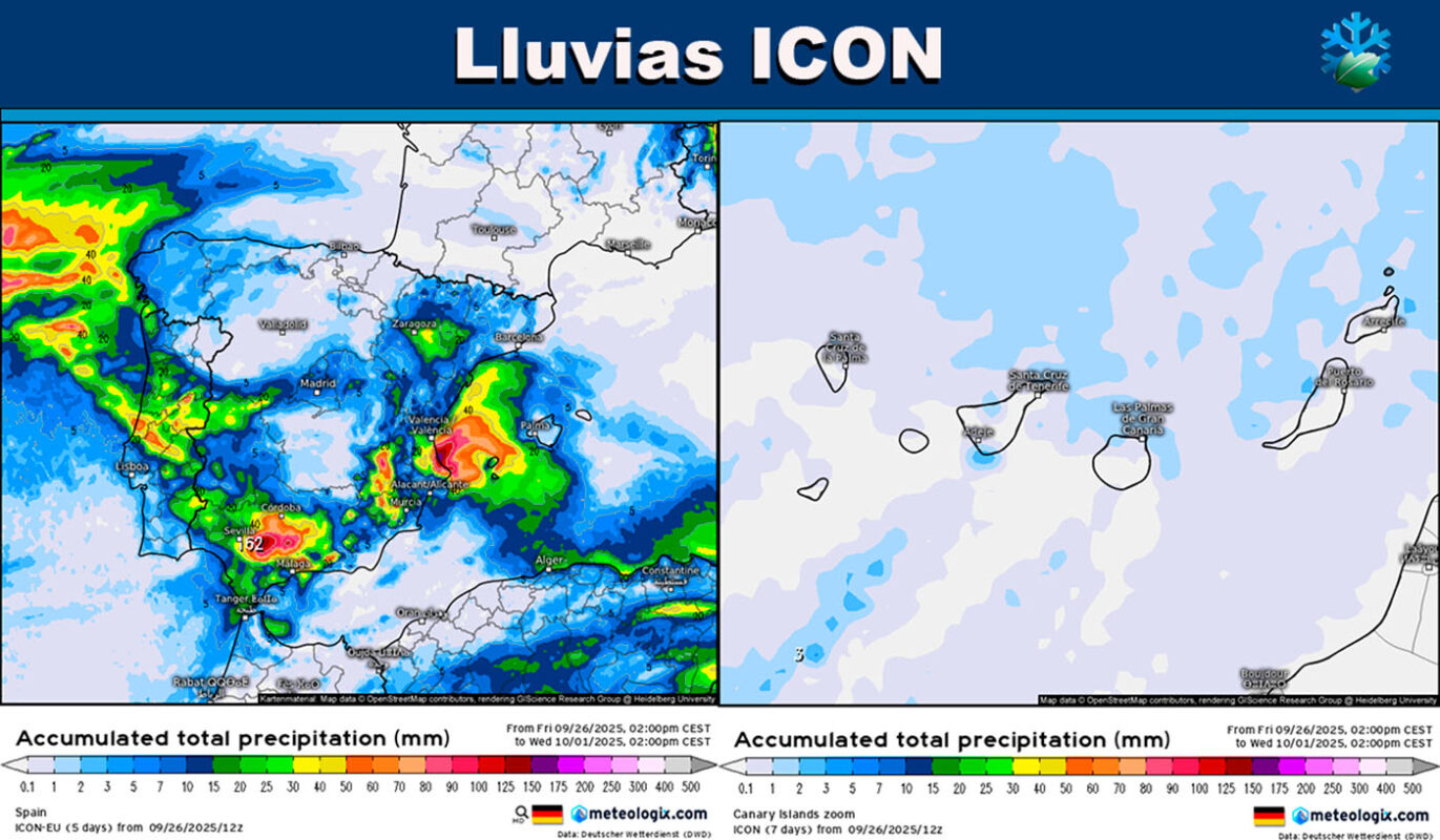 Mapas de lluvias