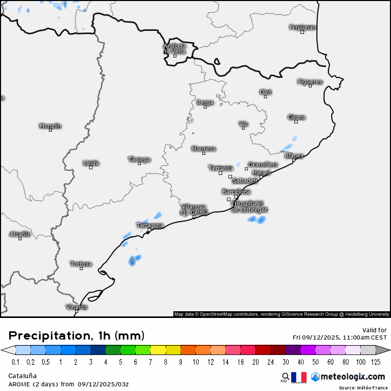 Precipitaciones AROME