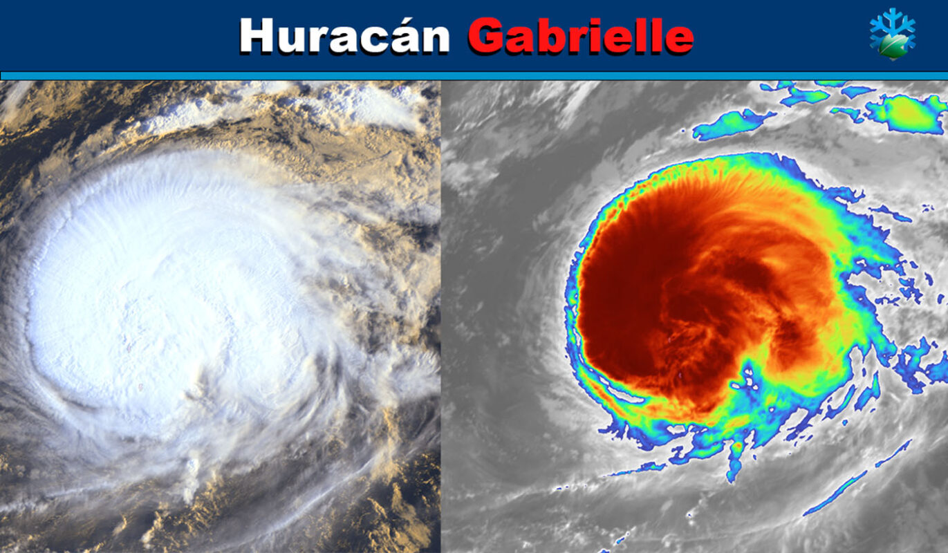 Imágenes del satélite del huracán Gabrielle