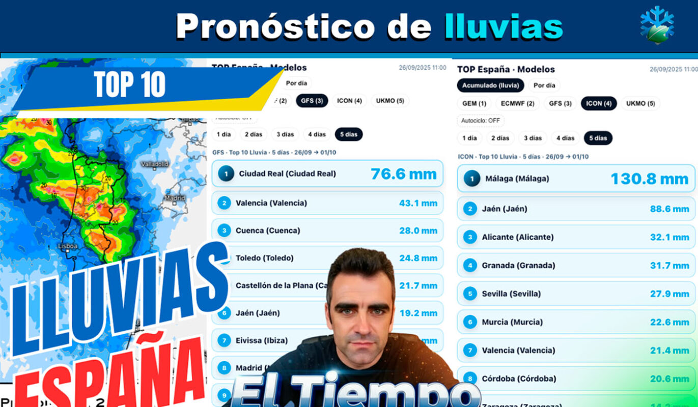 Mapas meteo y lluvias España