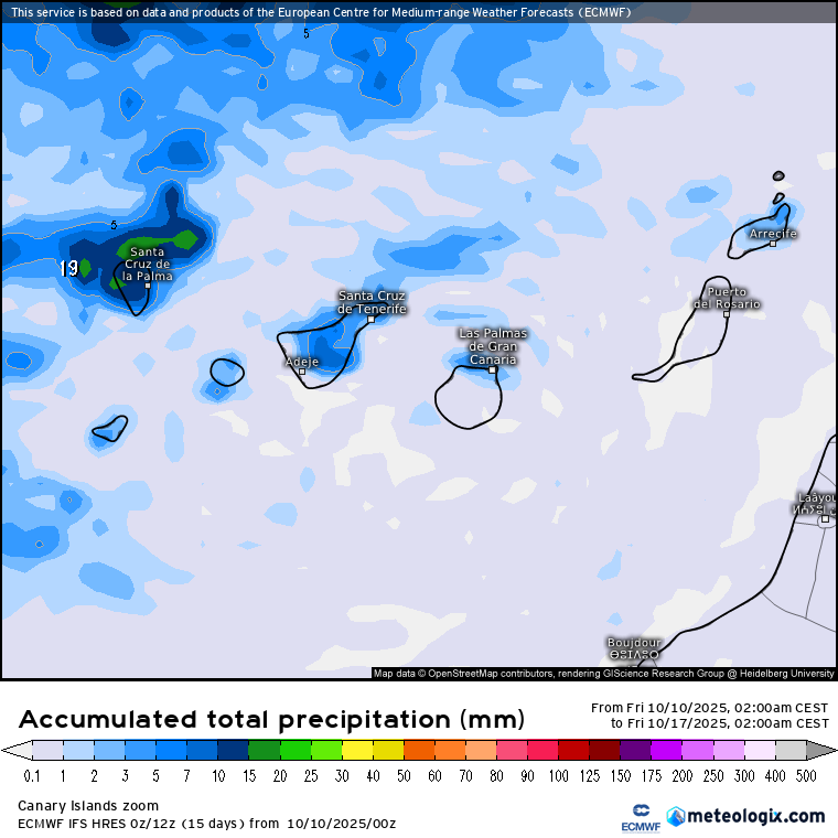 ECMWF lluvias Canarias