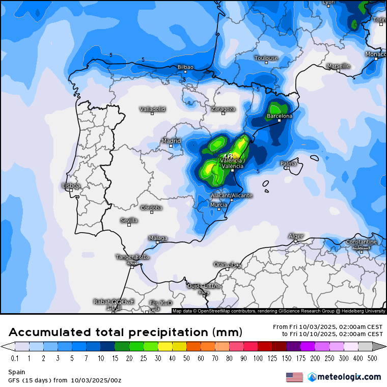 GFS lluvias