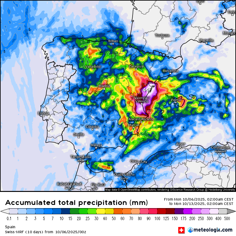 Suizo lluvias