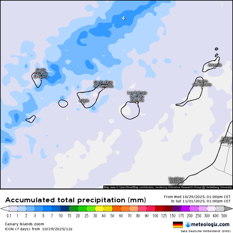 Lluvias ICON Canarias