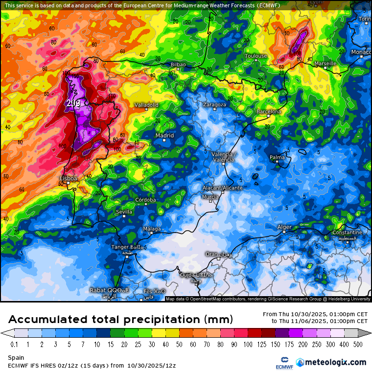 ECMWF lluvias 