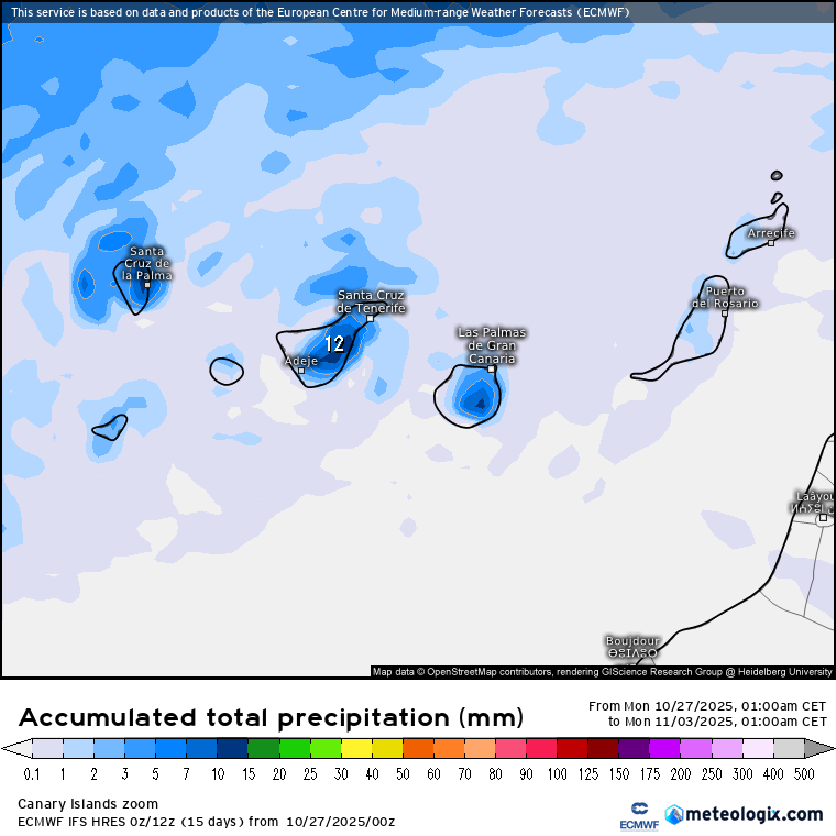 ECMWF llucias Canarias