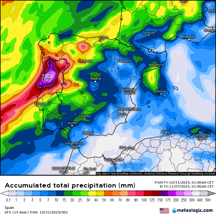 GFS lluvias
