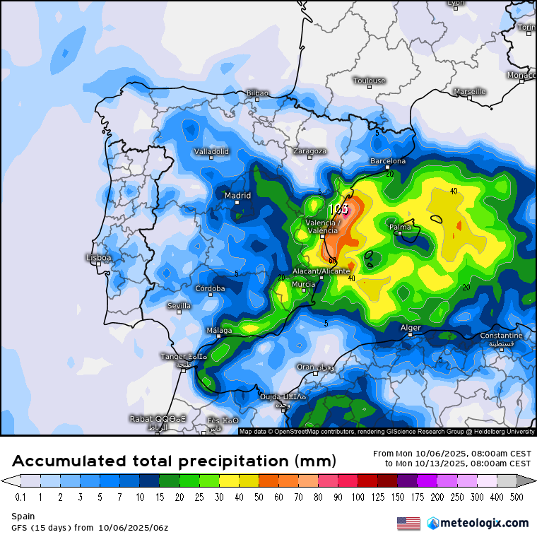 GFS lluvias