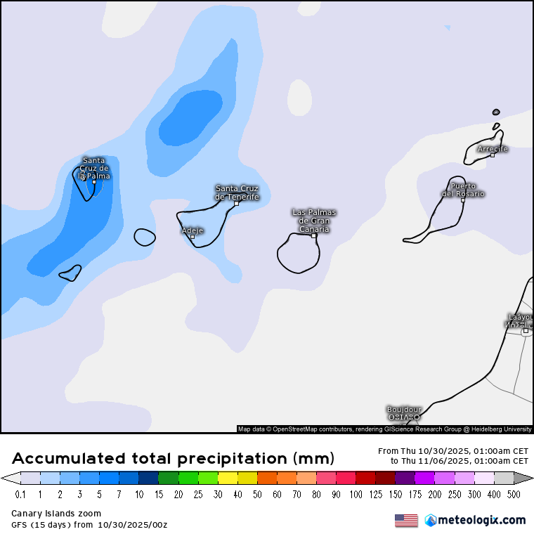 GFS lluvias Canarias