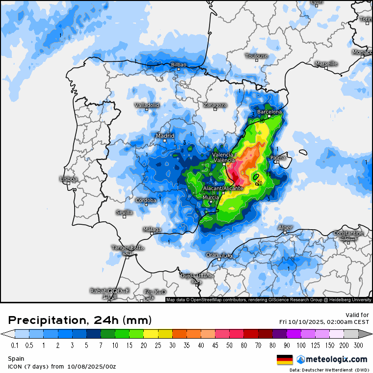 Lluvias acumuladas ICON 