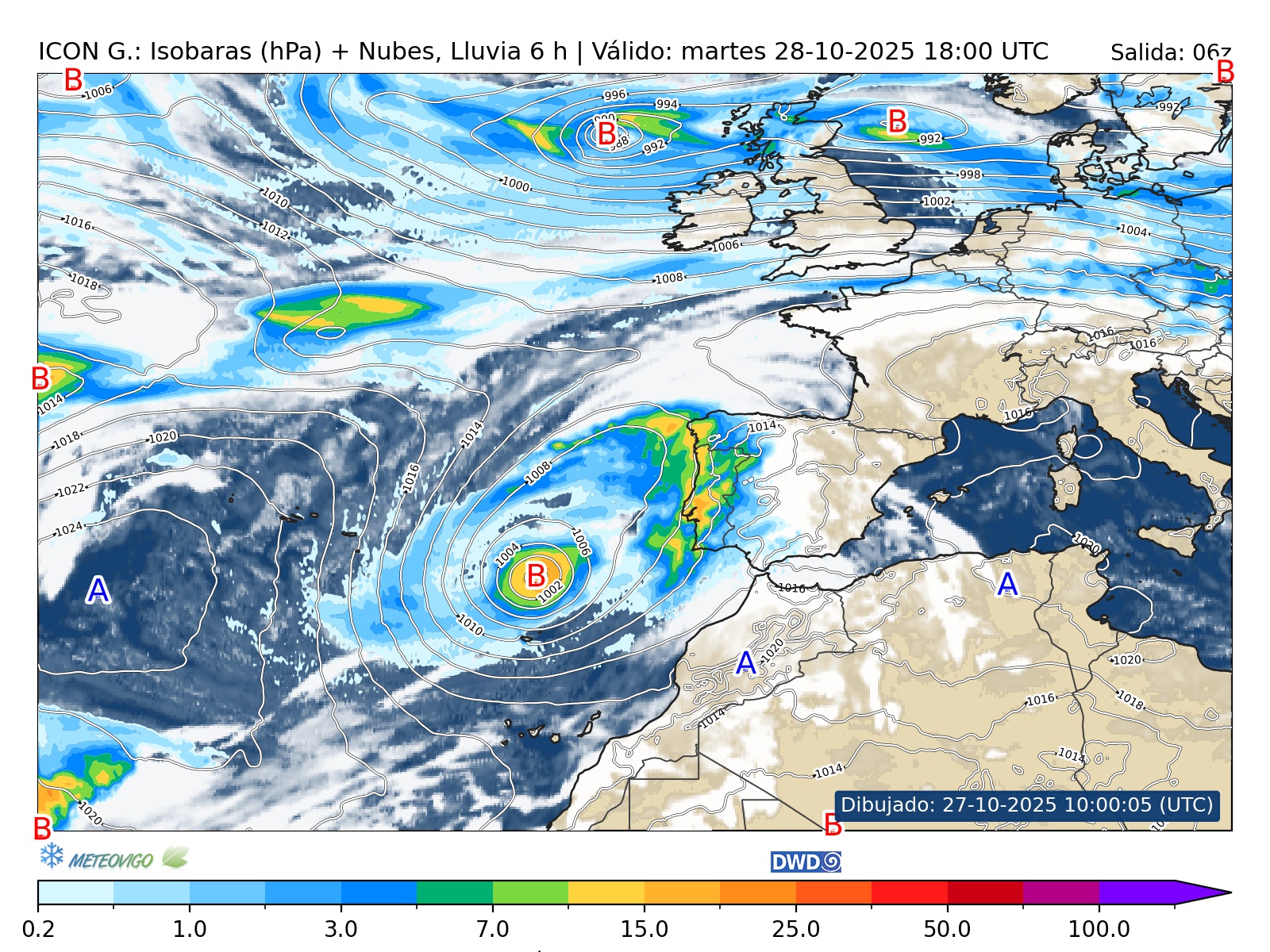 Mapa de lluvias