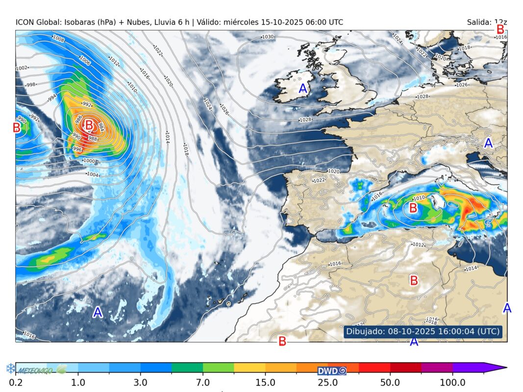 Mapa de lluvias ICON