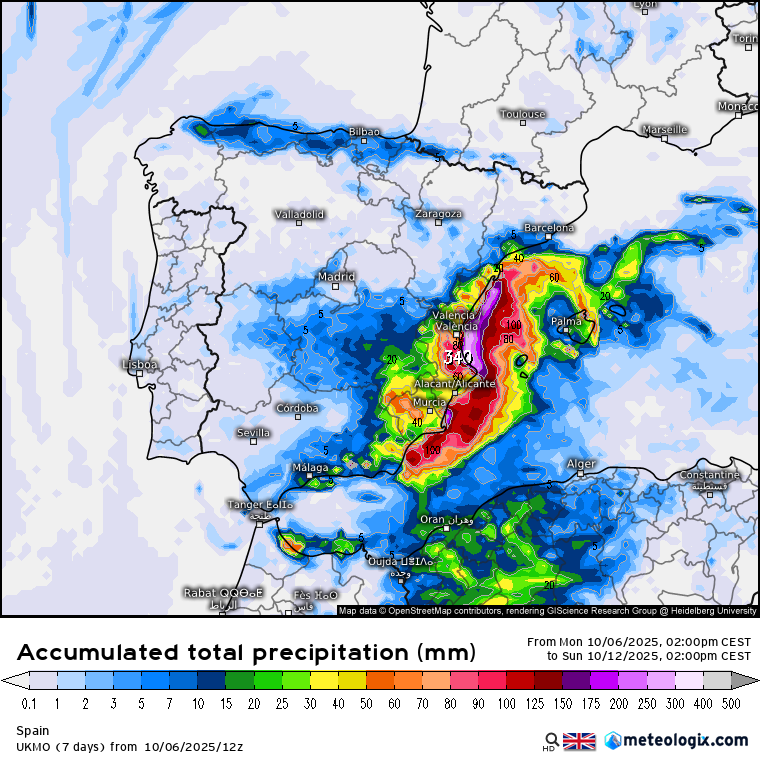 UKMO lluvias