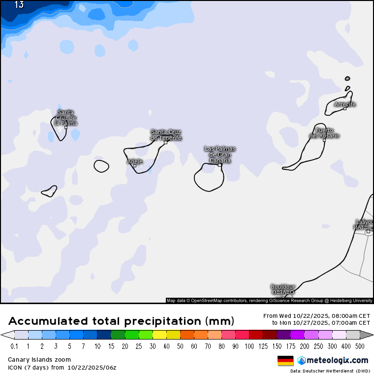 Lluvias ICON canarias 