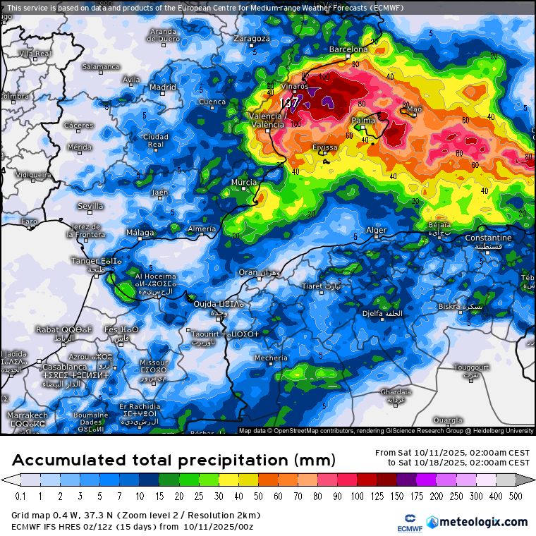 ECMWF lluvias 