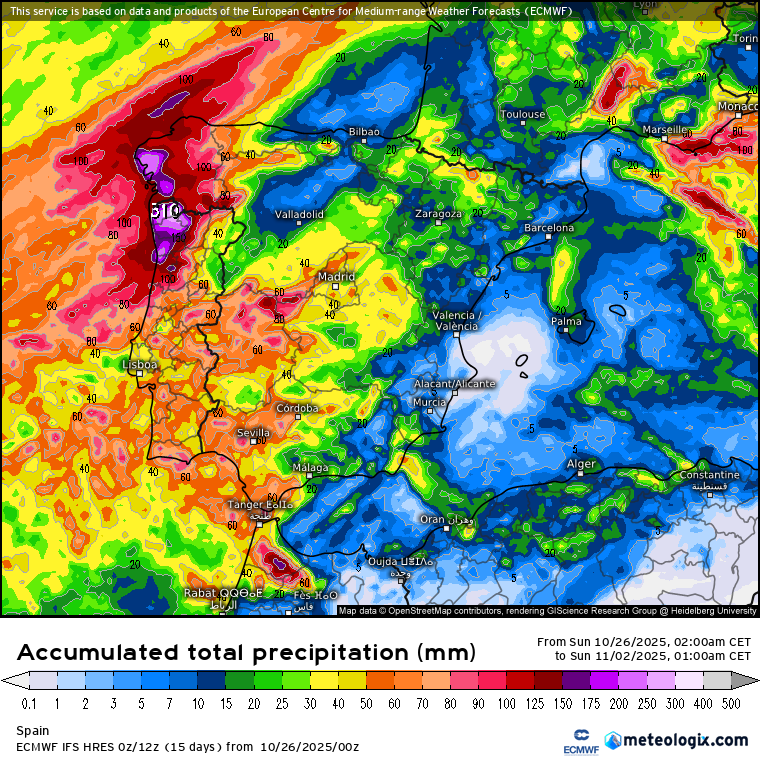 ECMWF lluvias 