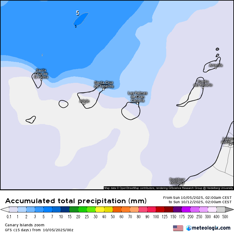 GFS lluvias Canarias 