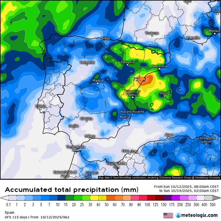 GFS lluvias