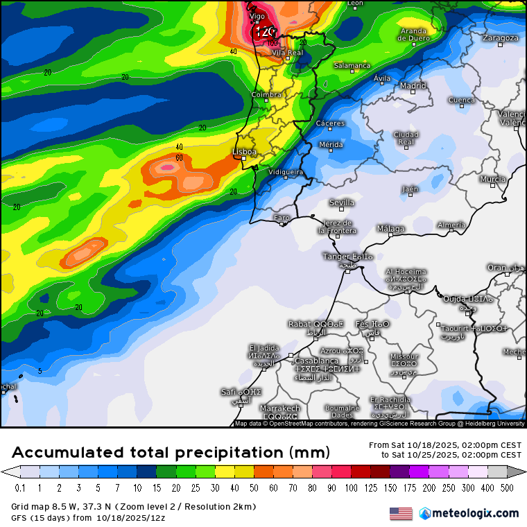 GFS lluvias