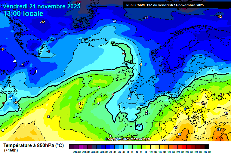 ECMWF temperaturas 850 hPa