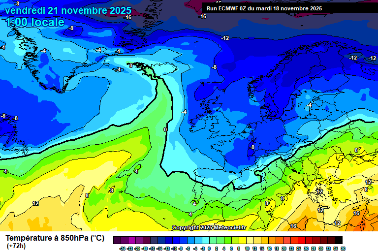 ECMWF temperaturas a 850 hPa