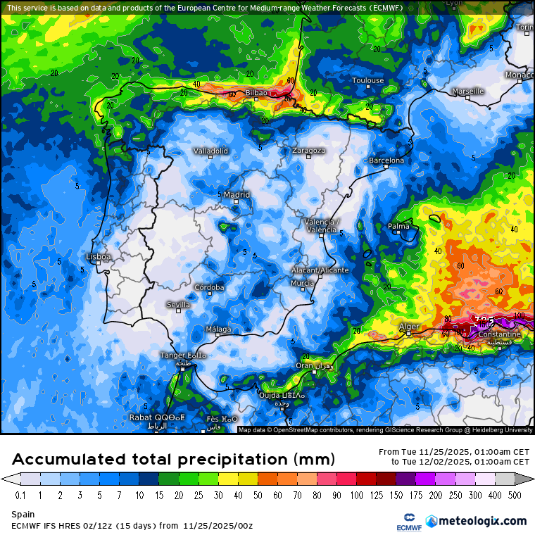 ECMWF lluvias 