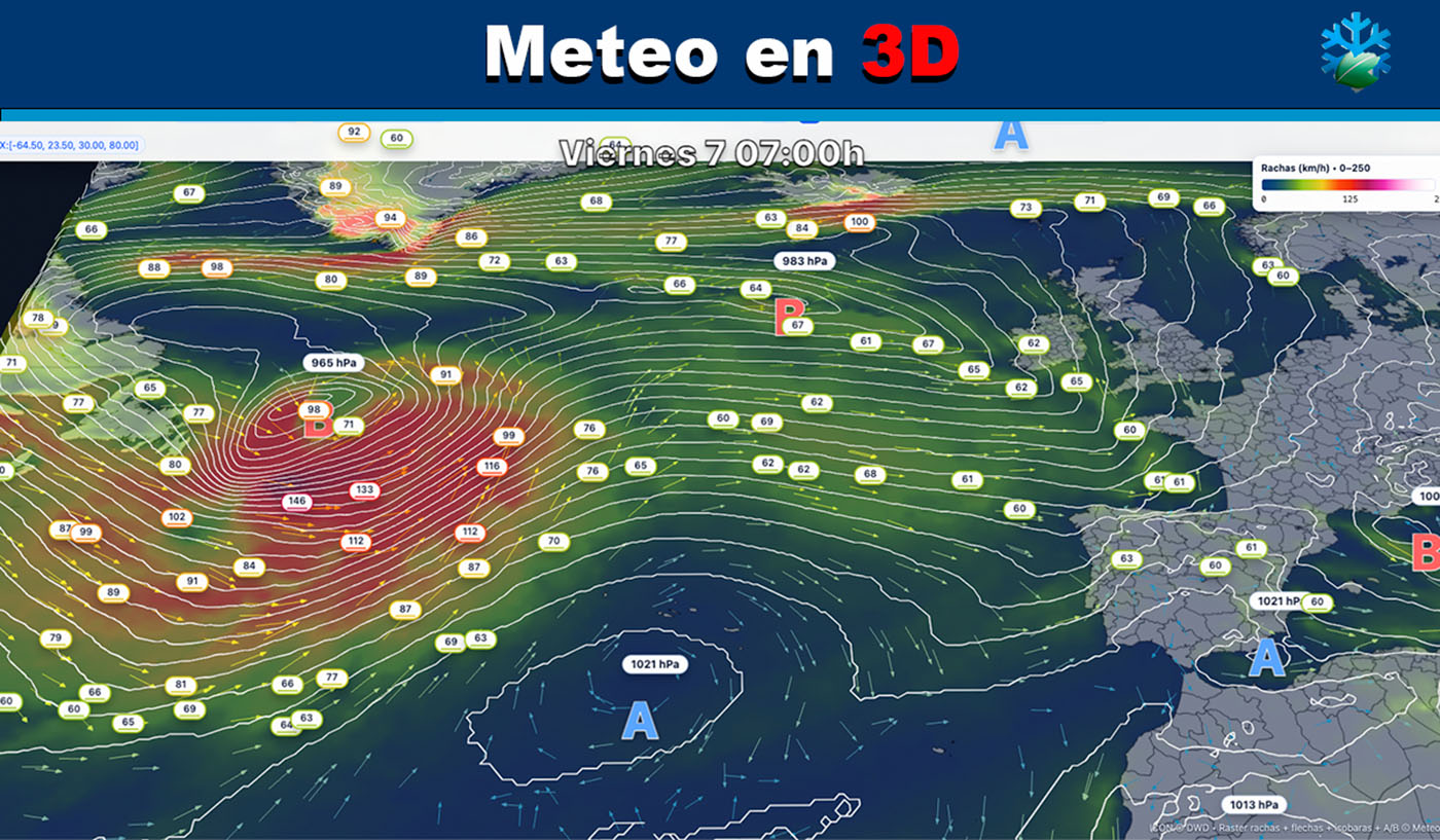 Mapa de vientos en 3D