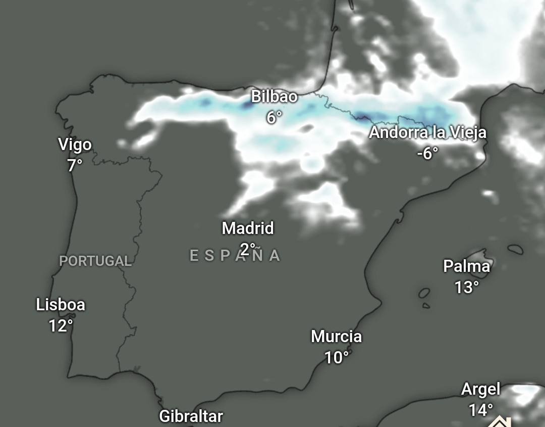 Mapa de nevadas 