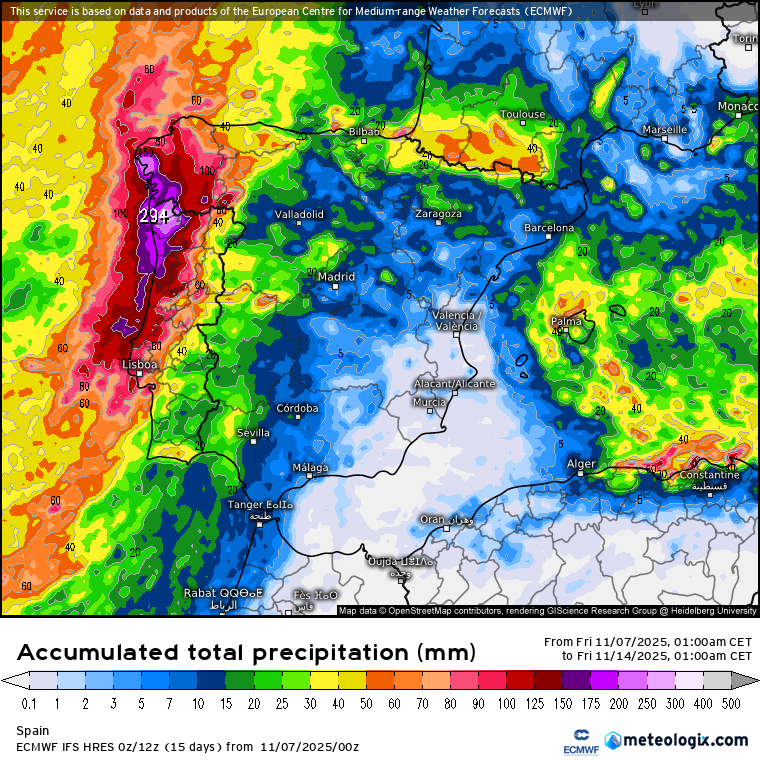 ECMWF lluvias 