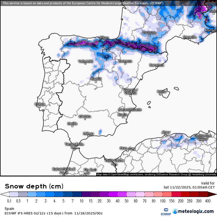 Nieve mapa