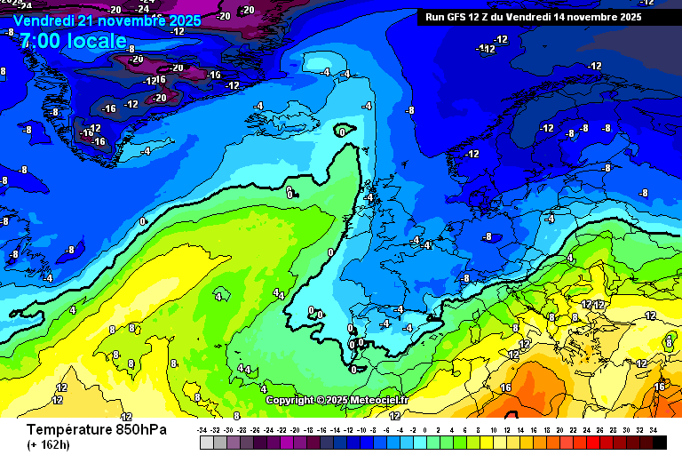 Temperaturas a 850 hPa