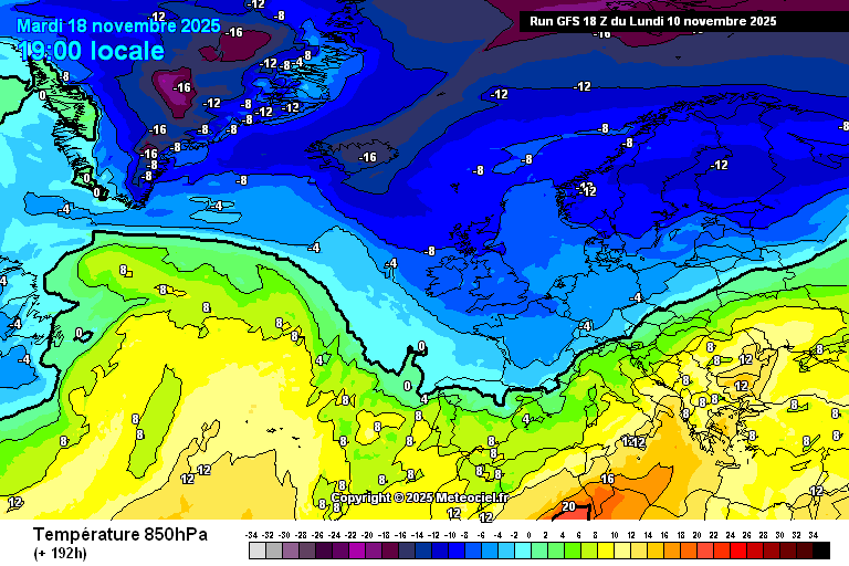 Temperaturas a 850 hPa