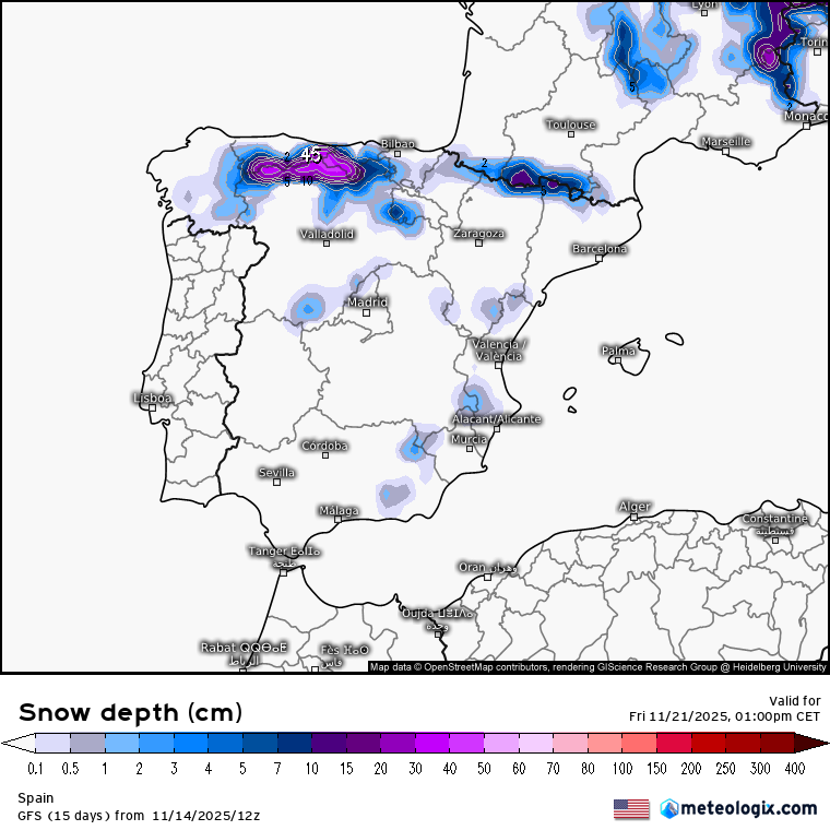 GFS nevadas