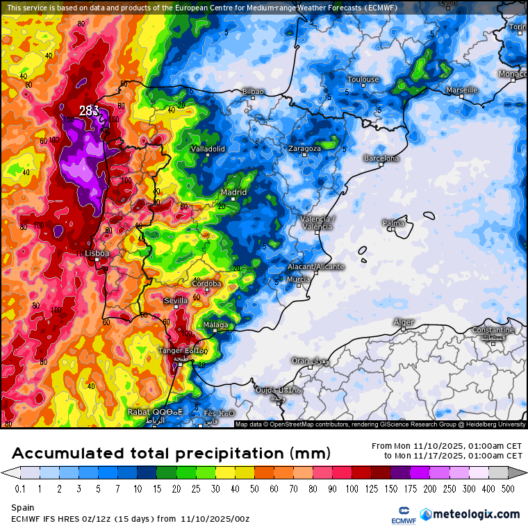 ECMWF lluvias 