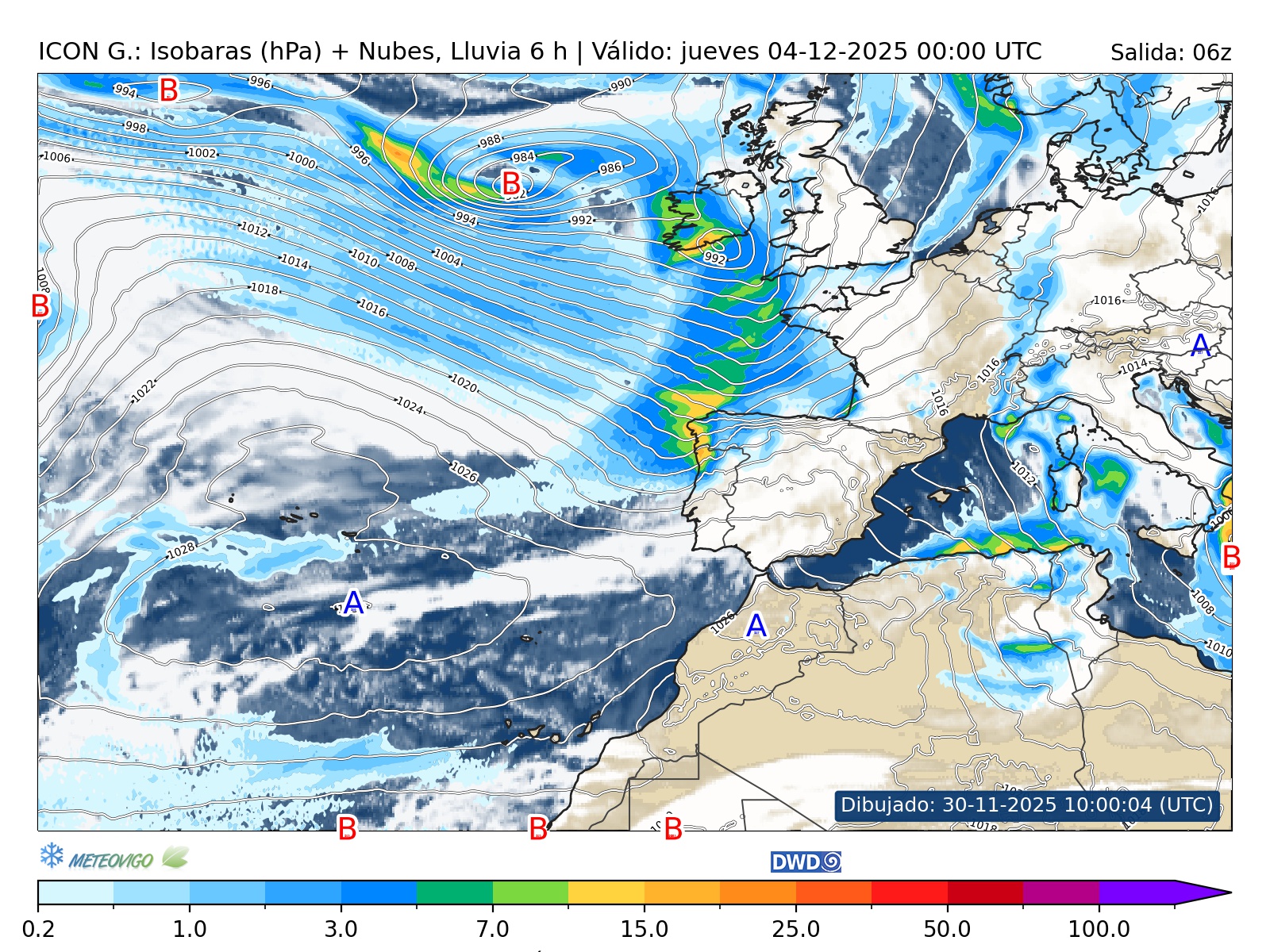 Lluvias mapa