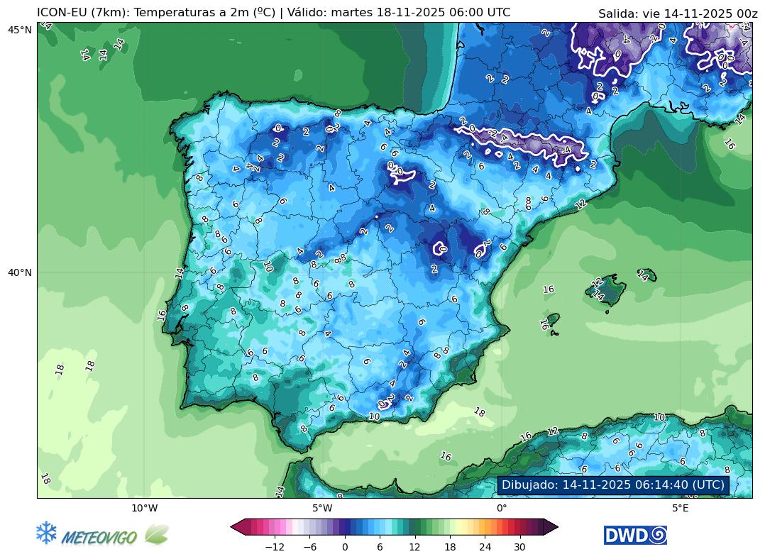 Temperaturas en superficie 